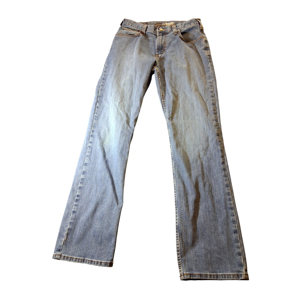 Carhartt Mens Relaxed Fit Straight Leg Jeans Blue Denim 30x32 Medium Wash